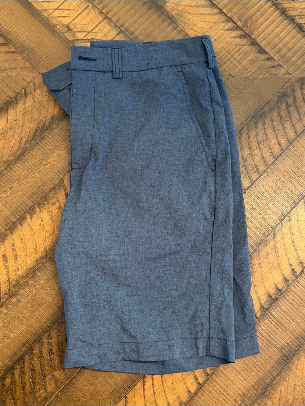 PGA Tour Men's Slate Blue Flat-Front Golf Shorts